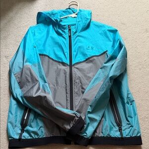 Nike Teal and Gray Windbreaker